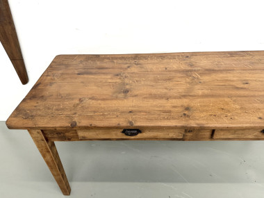 Table de Ferme Vintage en Pin Blond, vue 7
