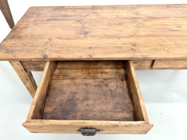 Table de Ferme Vintage en Pin Blond, vue 10