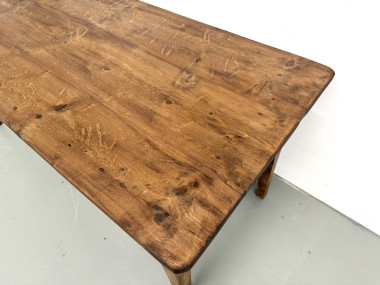 Table de Ferme Vintage en Pin Blond, vue 12