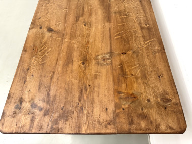 Table de Ferme Vintage en Pin Blond, vue 13