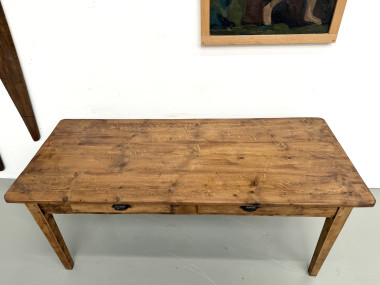 Table de Ferme Vintage en Pin Blond, vue 18