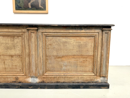 Grand Comptoir de Commerce Ancien en Pin, vue 5