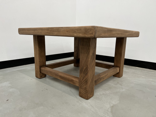 Table basse carrée moderniste en chêne, vue 3