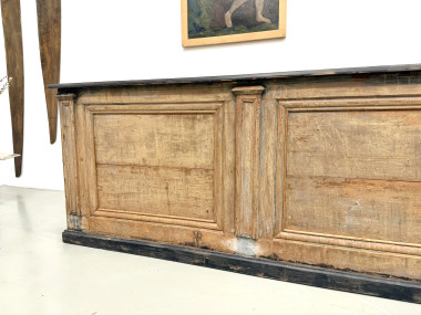 Grand Comptoir de Commerce Ancien en Pin, vue 6
