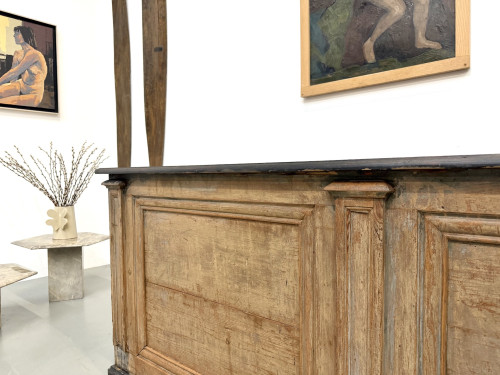 Grand Comptoir de Commerce Ancien en Pin, vue 9
