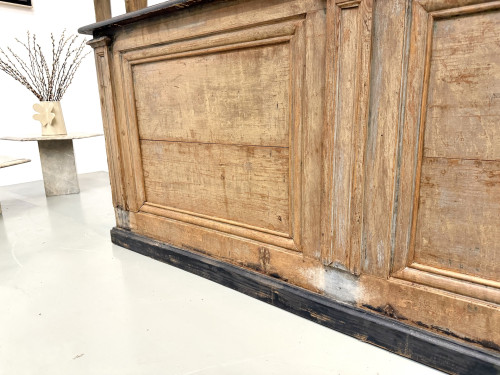 Grand Comptoir de Commerce Ancien en Pin, vue 10