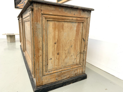 Grand Comptoir de Commerce Ancien en Pin, vue 14