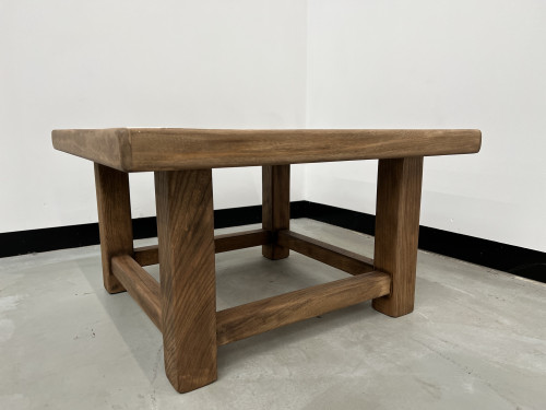 Table basse carrée moderniste en chêne, vue 4
