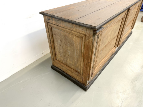 Grand Comptoir de Commerce Ancien en Pin, vue 16
