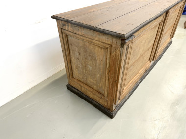 Grand Comptoir de Commerce Ancien en Pin, vue 16