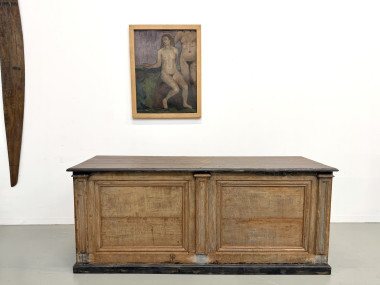 Grand Comptoir de Commerce Ancien en Pin, vue 18