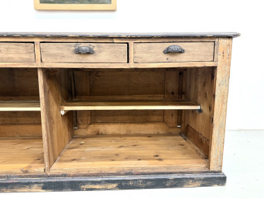 Grand Comptoir de Commerce Ancien en Pin, vue 23