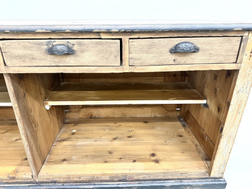 Grand Comptoir de Commerce Ancien en Pin, vue 25