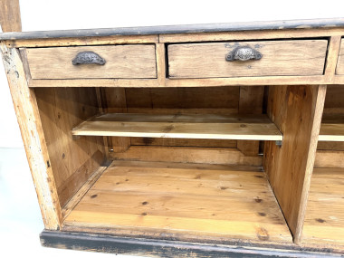 Grand Comptoir de Commerce Ancien en Pin, vue 26