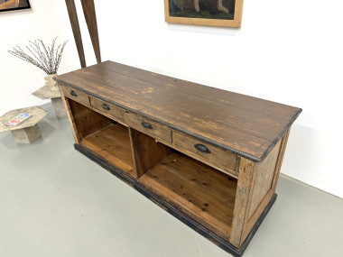 Grand Comptoir de Commerce Ancien en Pin, vue 32