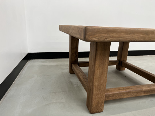 Table basse carrée moderniste en chêne, vue 6