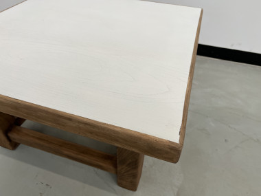 Table basse carrée moderniste en chêne, vue 8