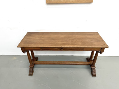 Console en chêne sculpté, circa 1900, vue 4