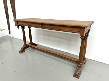Console en chêne sculpté, circa 1900, vue 5