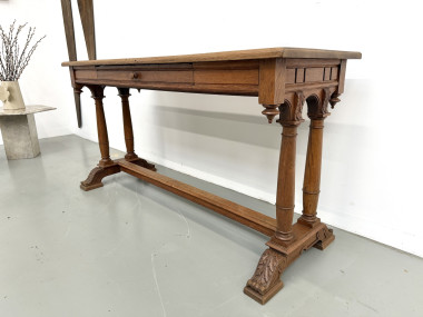 Console en chêne sculpté, circa 1900, vue 6