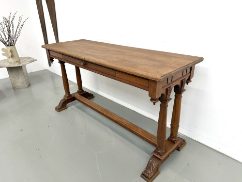 Console en chêne sculpté, circa 1900, vue 7