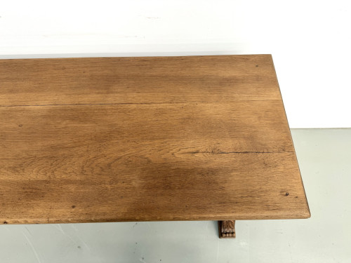 Console en chêne sculpté, circa 1900, vue 9