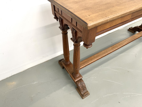 Console en chêne sculpté, circa 1900, vue 11