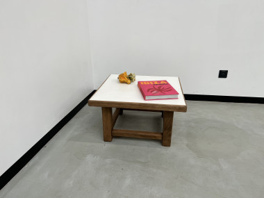 Table basse carrée moderniste en chêne, vue 10