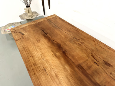 Table en noyer massif - Pieds Fuseaux, vue 12