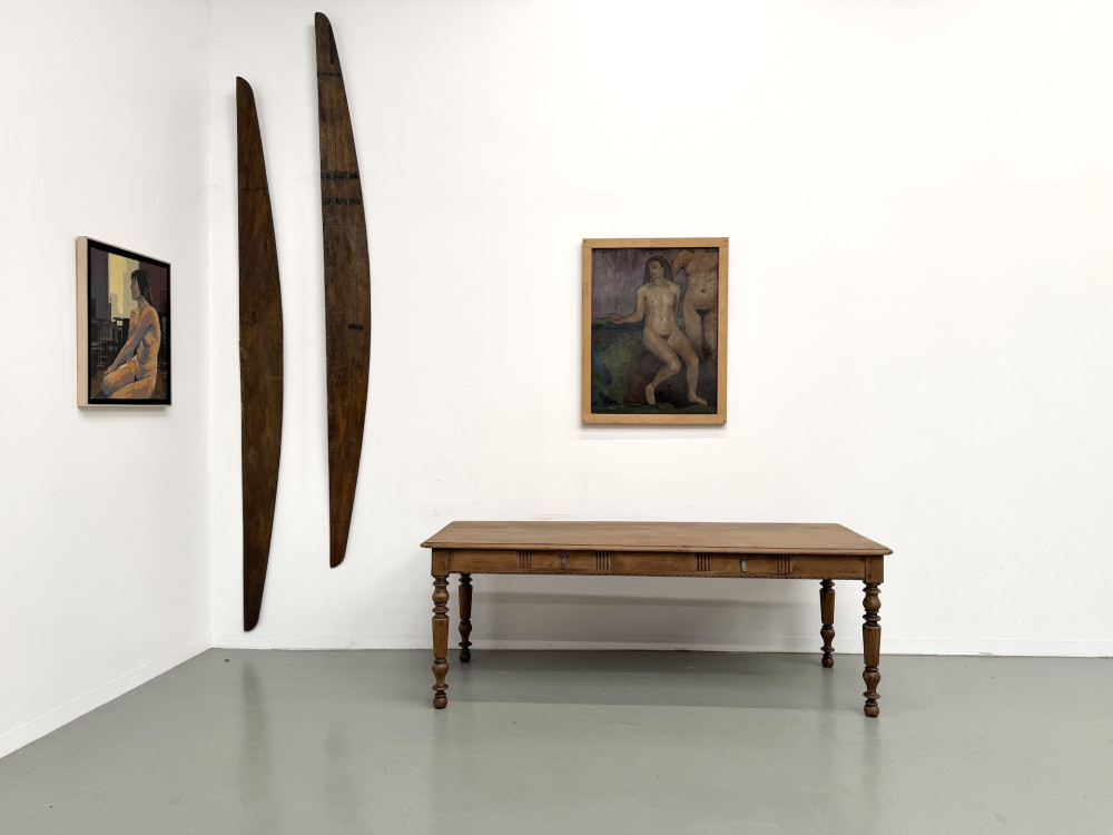 Table de Ferme en Chêne Massif, Circa 1900, vue 1