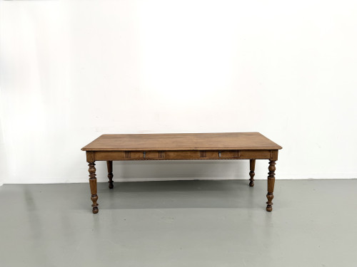 Table de Ferme en Chêne Massif, Circa 1900, vue 3