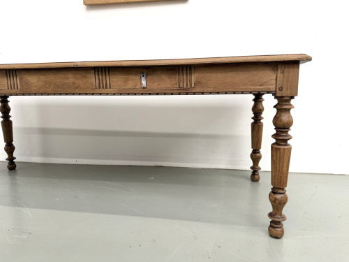 Table de Ferme en Chêne Massif, Circa 1900, vue 6