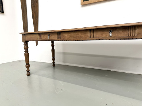 Table de Ferme en Chêne Massif, Circa 1900, vue 7