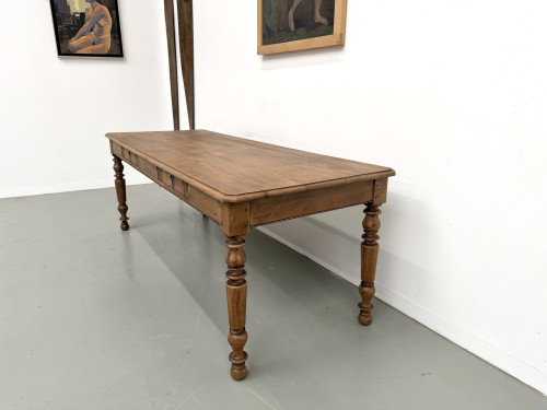 Table de Ferme en Chêne Massif, Circa 1900, vue 11