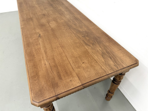 Table de Ferme en Chêne Massif, Circa 1900, vue 12