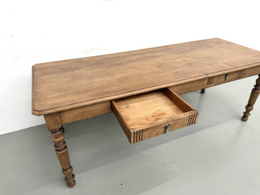 Table de Ferme en Chêne Massif, Circa 1900, vue 15