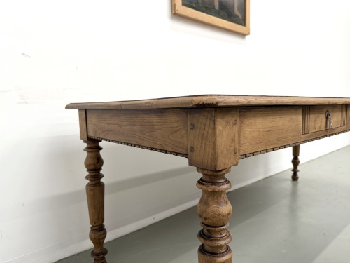 Table de Ferme en Chêne Massif, Circa 1900, vue 16