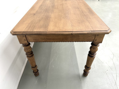 Table de Ferme en Chêne Massif, Circa 1900, vue 18