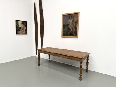 Table de Ferme en Chêne Massif, Circa 1900, vue 19