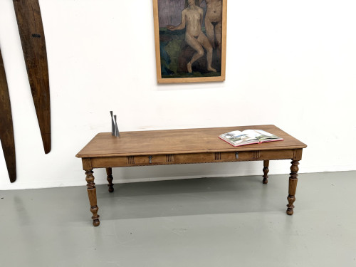 Table de Ferme en Chêne Massif, Circa 1900, vue 23