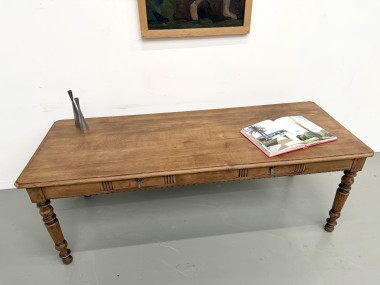 Table de Ferme en Chêne Massif, Circa 1900, vue 24