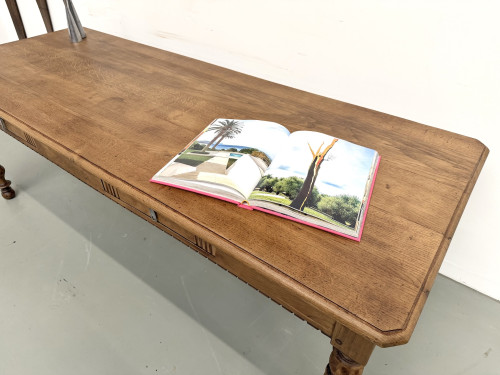 Table de Ferme en Chêne Massif, Circa 1900, vue 25