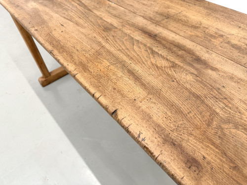 Duo de Tables de Communauté Vintage en Hêtre Massif, vue 7