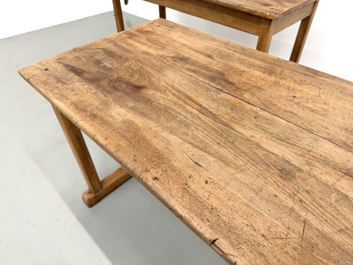 Duo de Tables de Communauté Vintage en Hêtre Massif, vue 8