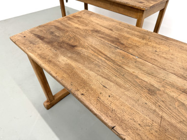 Duo de Tables de Communauté Vintage en Hêtre Massif, vue 8