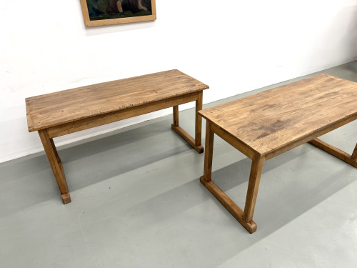 Duo de Tables de Communauté Vintage en Hêtre Massif, vue 17
