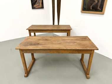 Duo de Tables de Communauté Vintage en Hêtre Massif, vue 22