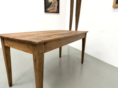 Table de ferme en pin restaurée, vue 3