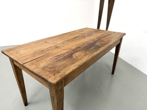 Table de ferme en pin restaurée, vue 4