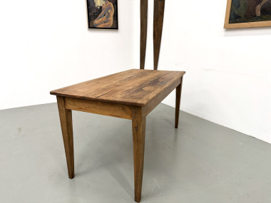 Table de ferme en pin restaurée, vue 5